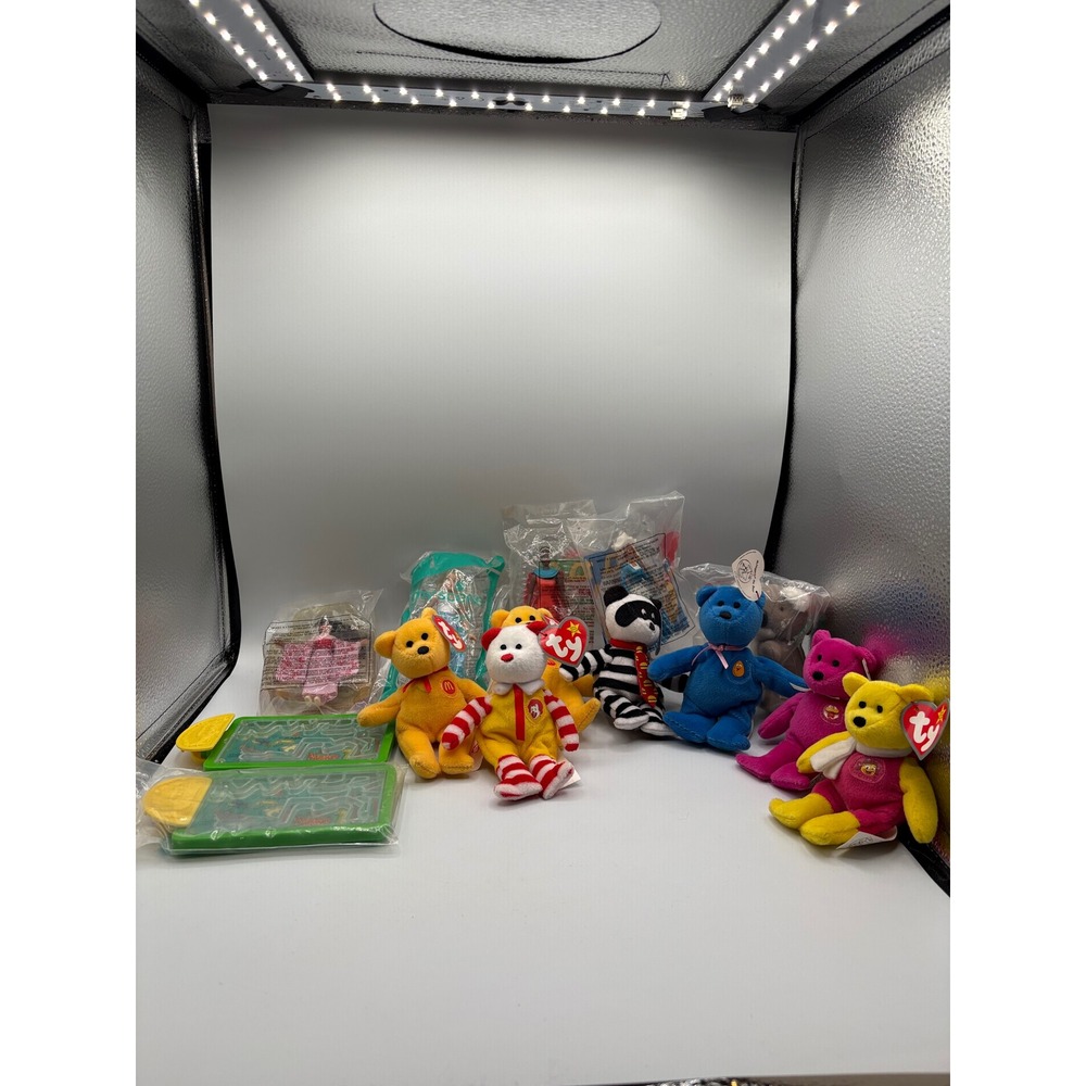 Vintage McDonalds Happy Meal Toy Lot Teenie Beanie Barbie Magic School Bus